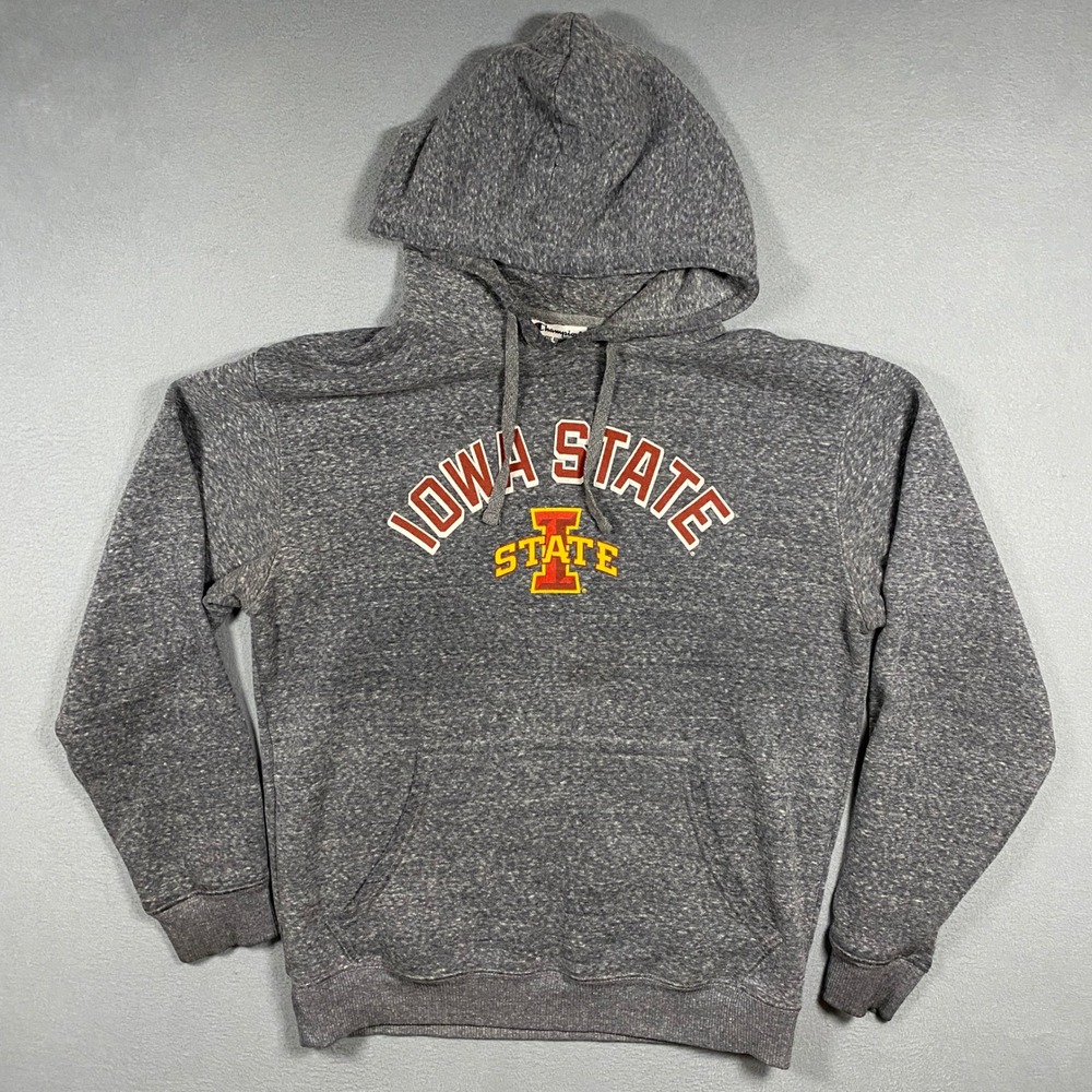 Champion Hoodie Mens Medium Gray Iowa State Cyclones Pullover Sweatshirt